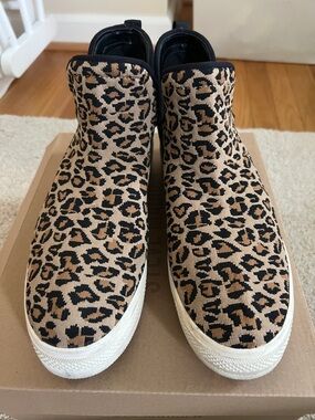 Steve Madden Lowry Leopard Print High-Top Sneakers